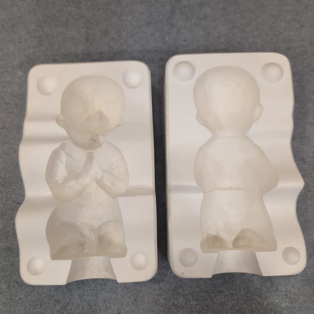 Praying Boy Mold R628‎ Ceramic Plaster Resin Casting Doll Figure - Picture 2 of 5